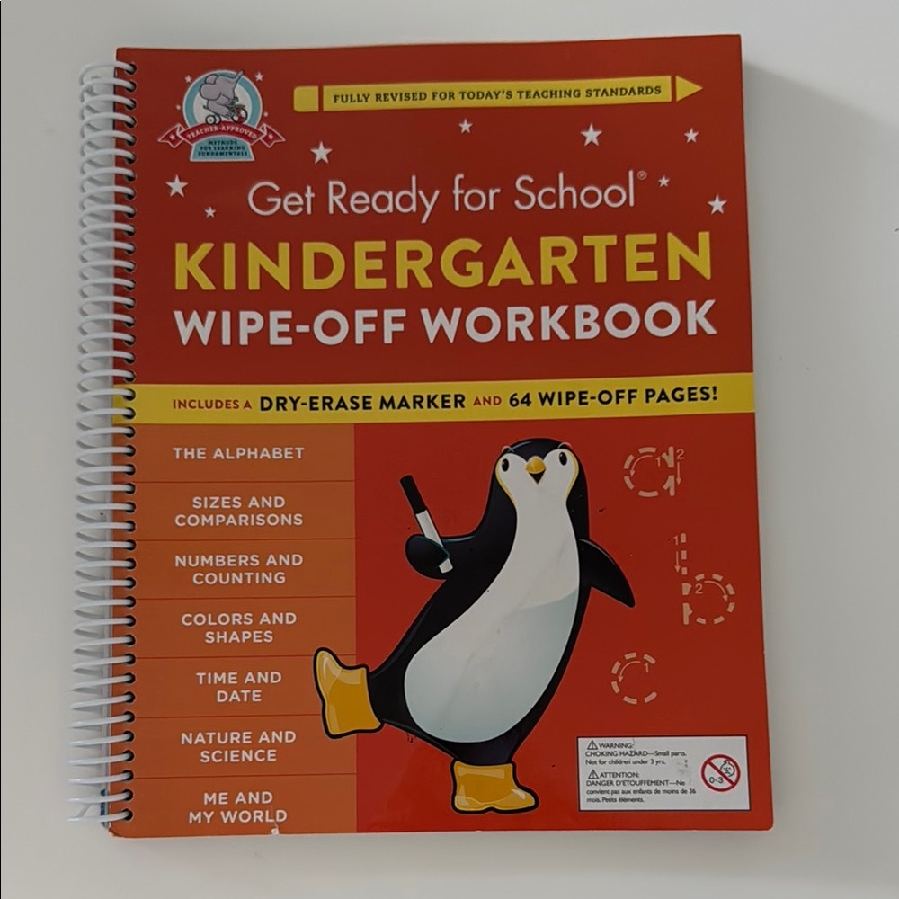 Kindergarten Wipe-Off Workbook - Red